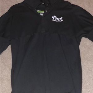 Pink button up sweatshirt